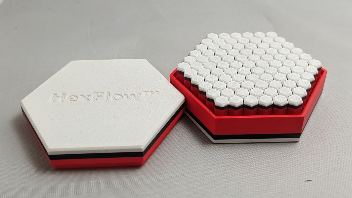 HexFlow - White/Black/Red