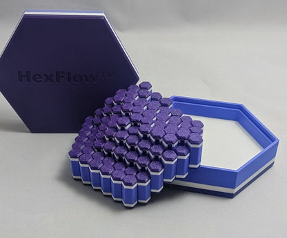 HexFlow - Indigo Purple/White/Purple
