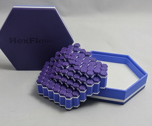 HexFlow - Indigo Purple/White/Purple