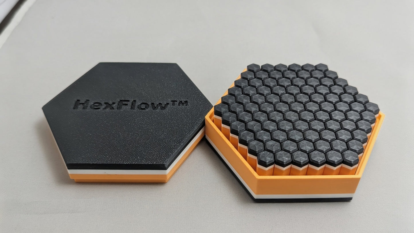 HexFlow - Black/White/Orange